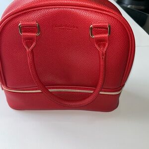 Brighton Red Satchel Dome-Shaped Bag